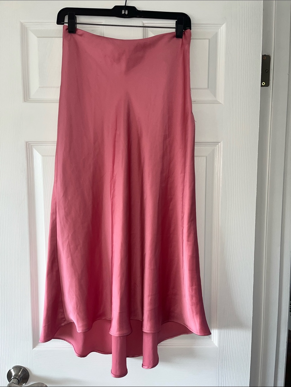 Zara Pink Satin High-Low Skirt